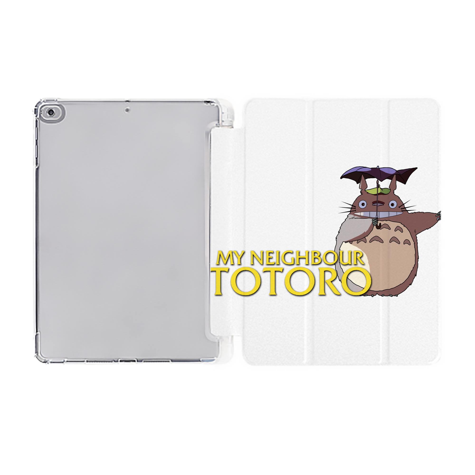 （画像用） となりのトトロ 草壁メイ 草壁サツキ My Neighbor Totoro Satsuki Kusakabe Mei Kusakabe IPad ケース ペン収納付き 三つ折りスタンド PUレザー×シリコン 対応機種9.5/10.5/10.9インチ